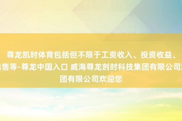 尊龙凯时体育包括但不限于工资收入、投资收益、房产出售等-尊龙中国入口 威海尊龙剀时科技集团有限公司欢迎您