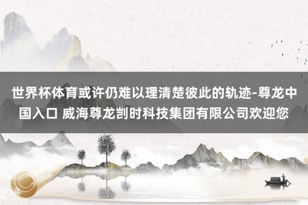 世界杯体育或许仍难以理清楚彼此的轨迹-尊龙中国入口 威海尊龙剀时科技集团有限公司欢迎您