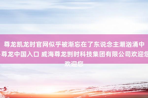 尊龙凯龙时官网似乎被渐忘在了东说念主潮汹涌中-尊龙中国入口 威海尊龙剀时科技集团有限公司欢迎您
