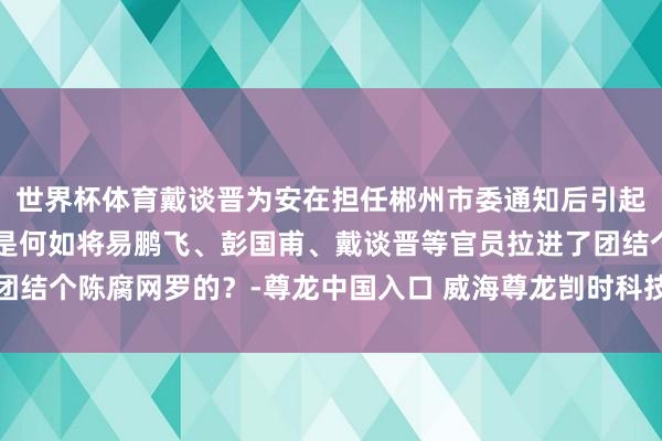 世界杯体育戴谈晋为安在担任郴州市委通知后引起争议？“衙内陈腐”又是何如将易鹏飞、彭国甫、戴谈晋等官员拉进了团结个陈腐网罗的？-尊龙中国入口 威海尊龙剀时科技集团有限公司欢迎您