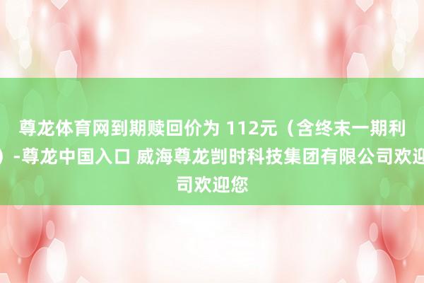 尊龙体育网到期赎回价为 112元（含终末一期利息）-尊龙中国入口 威海尊龙剀时科技集团有限公司欢迎您